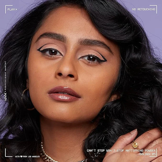 NYX PROFESSIONAL MAKEUP Can't Stop Won't Stop Mattifying Pressed Powder - Golden - Product Image