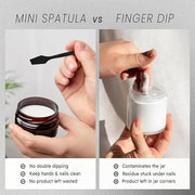 100 Pieces Cosmetic MakeUp Disposable Plastic 2.5" Spatulas For Skin Care Facial Cream Mask Spatula (BLACK) - Product Image