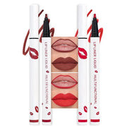 2Pcs Longwear Liquid Lip Liner Stain Marker Pen Set Long Lasting Waterproof, Dark Ruby Red Matte Semi Permanent 24 Hour Li...