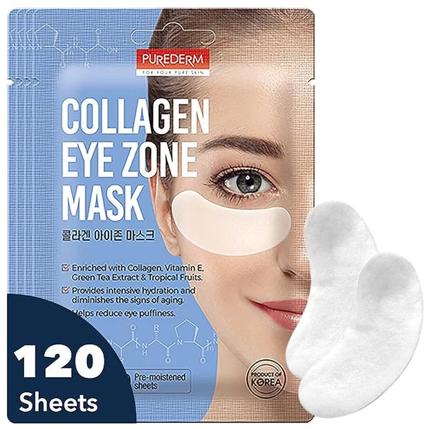 Purederm Deluxe Collagen Eye Mask Collagen Pads For Women 4 Pack Of 30 Sheets/Natural Eye Patches With Anti-aging and Wrin...
