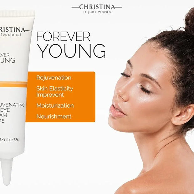 '-CHRISTINA- Forever Young Eye Cream with SPF 15 | Cream with Vitamin K Hydrates, Rejuvenates, Revitalizes the Skin 30ml -...