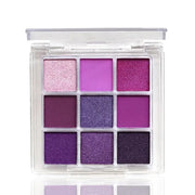 Purple Glitter Matte Eyeshadow Palette, 9 Colors Shimmer High Pigmented Eyeshadow Powder, Dream Purple Eye Shadow Palette ...