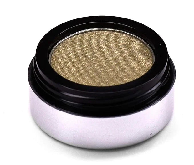 Golden Olive Army Green Sage Shimmering Pressed Powder Single Vegan Eyeshadow; Talc, Paraben & Cruelty Free - Product Image
