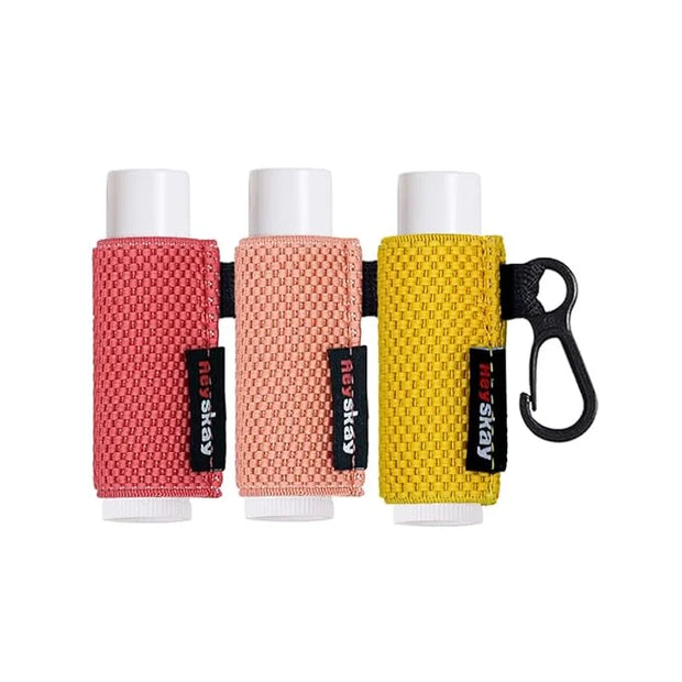 3PCS Lip Balm Holder Sleeves Keychain