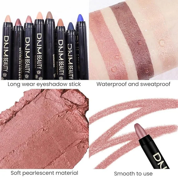 evpct 2Pcs Cream Eye Shadow Brightener Sticks Set for Eyes, Caramel Matte Pencil Eye shadow Applicator Stick Pen Palette M...