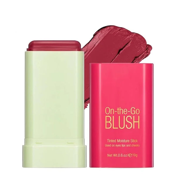 Soft Creamy Blush Stick,On-the-Go Blush,2-in-1 Cheek and Lip Tint,Waterproof Hydrating Solid Natural Moisture Smooth Blend...