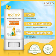 baby Mineral Sunscreen Stick 100% Zinc Oxide SPF 50+ Water Resistant UVA/UVB Protection Easy to Apply Fragrance Free, babi...