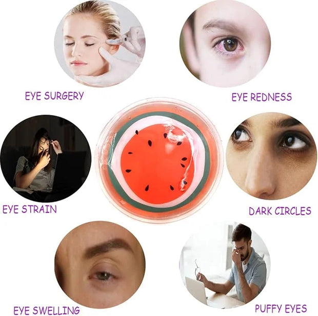 Reusable Gel Eye Ice Pack, Round Eye Cold Pads, Cooling Eye Masks for Eye Strain, Eye Swelling, Eye Redness, Puffy Eyes, D...
