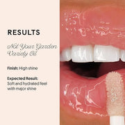 Winky Lux Flower Petal Hydrating Lip Oil - Non-Sticky Lip Gloss for Dry & Damaged Lips, Enhances Shine - Softening Glow Li...