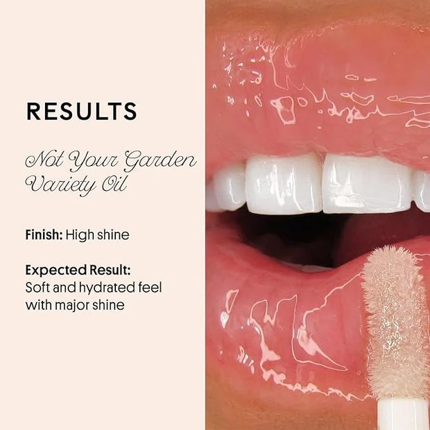 Winky Lux Flower Petal Hydrating Lip Oil - Non-Sticky Lip Gloss for Dry & Damaged Lips, Enhances Shine - Softening Glow Li...