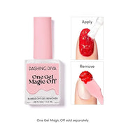 Dashing Diva One Gel Color & Magnetic Topper Duo - Diamante - Marshmallow & Iridescent Glitter Topper - 3-in-1 Base Coat, ...