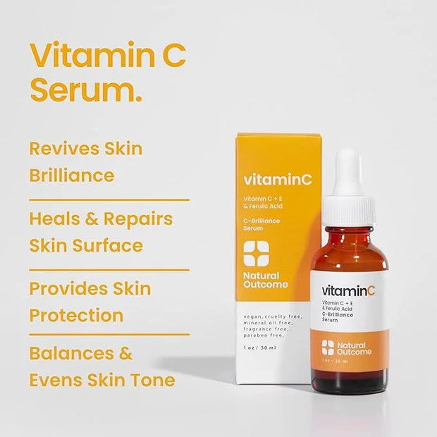 Vitamin C Serum with Vitamin E & Ferulic Acid | Anti-Aging Radiance Restoring Facial Serum | Powerful Antioxidant Lift Fin...