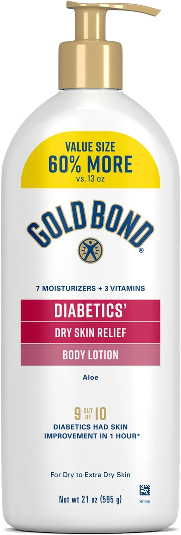 Gold Bond Diabetics' Dry Skin Relief Body Lotion With Vitamin E & Aloe To Soothe & Moisturize Dry, Flaky & Rough Skin, Val...