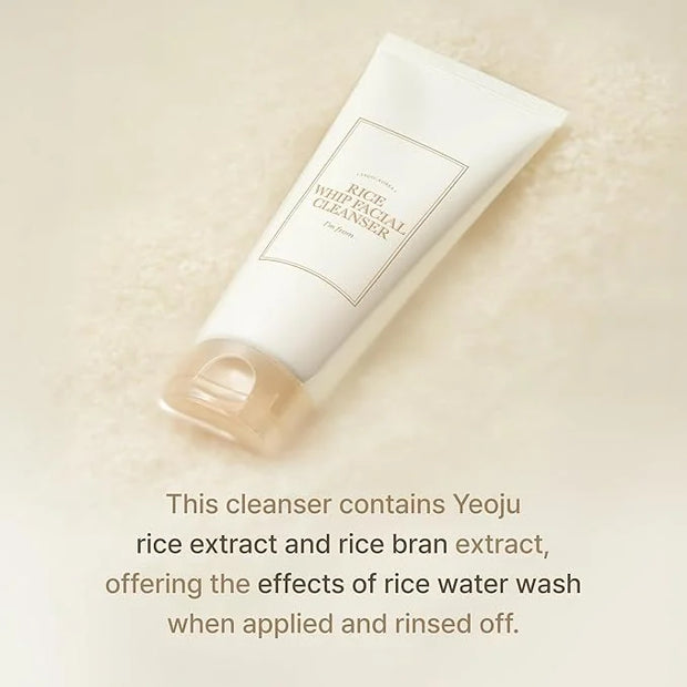 I'm From Rice Whip Facial Cleanser Set - Travel Kit With Face Wash 5.07 fl oz & Toner 1.01 fl oz, Low-pH Rice Water Cleans...