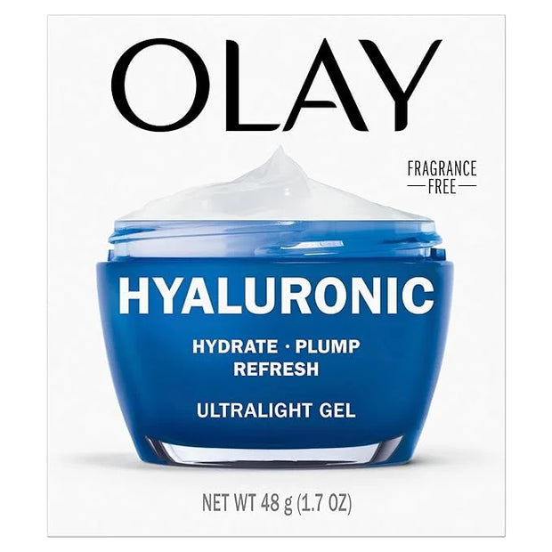 Olay Hyaluronic Acid Face Moisturizer, Instant Hydration for Women, Fragrance-Free - Dry Skin Solution, Glowing, Smoothing...
