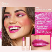 Oulac 3PCS Pink Lipstick Set | Metallic Lipstick, Moisturizing Lipstick, Lip Liner Stick | Smooth & Vegan | Ideal for Make...