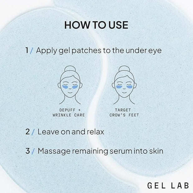REGLOW Hyaluronic Acid & Caffeine Under Eye Gel Patches – Korean Hydrating Eye Mask for Wrinkles, Dark Circles, and Puffin...