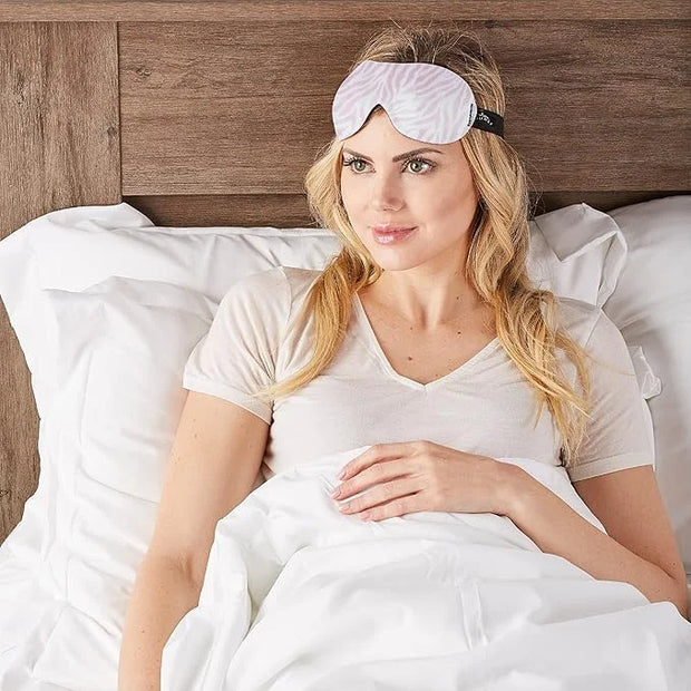 Bucky 40 Blinks No Pressure Printed Eye Mask for Travel & Sleep, Zebra, One Size - Product Image