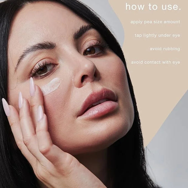 CRVFT Under Eye Cream | Brighten Dark Circles/Reduce the Appearance of Puffy Eyes | Peppermint Scented w/Caffeine | 30-Day...