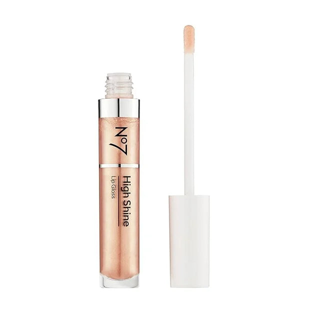 No7 High Shine Lip Gloss - Honey Bloom - Moisturizing, High-Shine Lip Gloss with Jojoba Oil for Lips - Hydrating, Longwear...