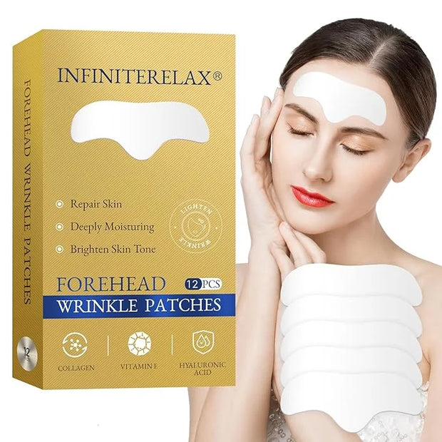 12Pcs Forehead Wrinkle Patches for Women, Hydrolyzed | Collagen | Vitamin E | Aloe Vera to Reduce Wrinkles Forehead Wrinkl...