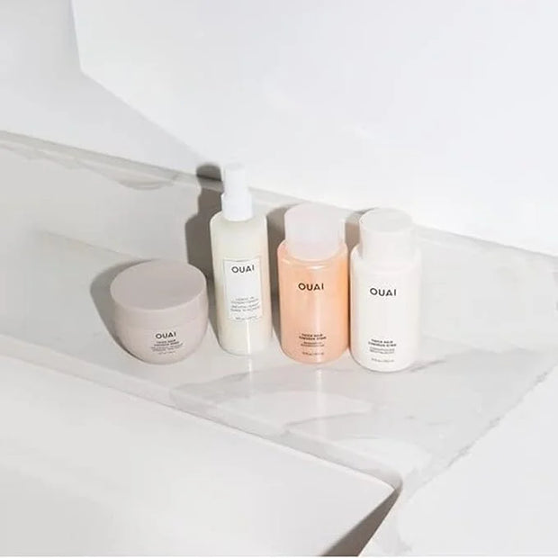 OUAI Thick Shampoo and Conditioner Set - Sulfate Free Shampoo and Conditioner for Thick Hair - Made with Keratin, Marshmal...