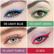 Kaely 4Pcs Light Blue Green Purple Red Gel Eyeliner Pencil,Cream Waterproof Smudge Proof Eye Liner,Halloween Makeup,Eye Bl...