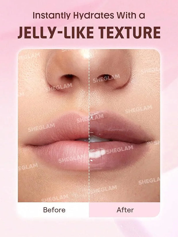 SHEGLAM Jelly Wow Tinted Lip Oil Plumping Lip Gloss Natural -Hot Shot - Product Image