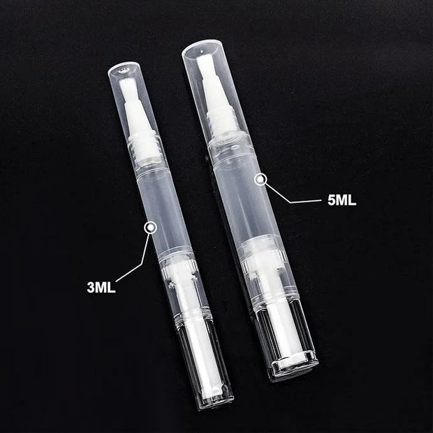 10Pack 5ML Transparent Twist Pens, Empty Nail Oil Pen Brush Cosmetic Lip Gloss Container Applicators - Product Image