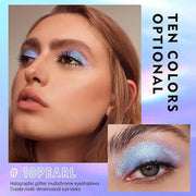 MAKI YIKA Glitter Eyeshadow Silver Liquid Multichrome Eyeshadows Long Lasting, Metallic Chameleon Eye Shadow Smudgeproof H...