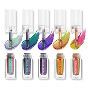 MAKI YIKA 5Pc Glitter Eyeshadow Liquid Multichrome Eyeshadows Long Lasting, Metallic Chameleon Eye Shadow Smudgeproof Holo...