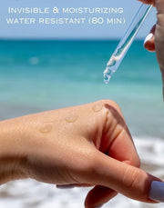 Natural Mineral & Invisible Moisturizing Sunscreen Serum with SPF 50 Lightweight Non-Greasy Zero Skin Burden Sunblock with...
