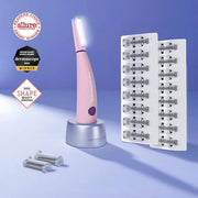 Michael Todd Beauty Sonicsmooth Pro+ Dermaplane Razor for Women Face + Eyebrow trimmer Dermaplaning System w/LED Light Pea...