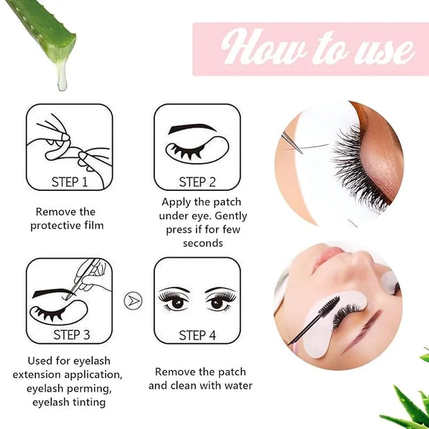 50 Pairs GreenLife 100% Naturel Eyelash Extension Under Eye Gel Pads patches kit Collagen (50 150 300 Pairs) with Aloe Ver...