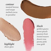 Julep Skip the Brush 3-in-1 Color Stick for Eyes, Cheeks, and Lip Trio Muted Mauve, Neutral Bronze, Sheer Glow - Product I...