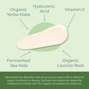 Miracle Sea Kelp Eye Cream Hydrating & Correcting Yerba Mate Caffeine & Hyaluronic Acid for Dark Circles Bags & Puffiness ...