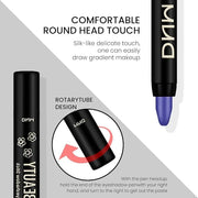 evpct Blue Shimmer Cream Eye Shadow Brightener Sticks Set for Eyes, Blue Shimmery Pencil Eye shadow Applicator Stick Pen P...