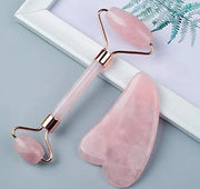Jade Roller for Face –Rose Quartz Face Roller and Gua Sha Set for Skincare,Und #11 - Product Image