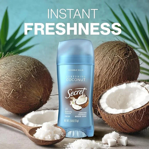 Secret Fresh Antiperspirant Deodorant for Women, 72hr Breathable Sweat & Odor Protection, Instant Freshness & Gentle, PH B...