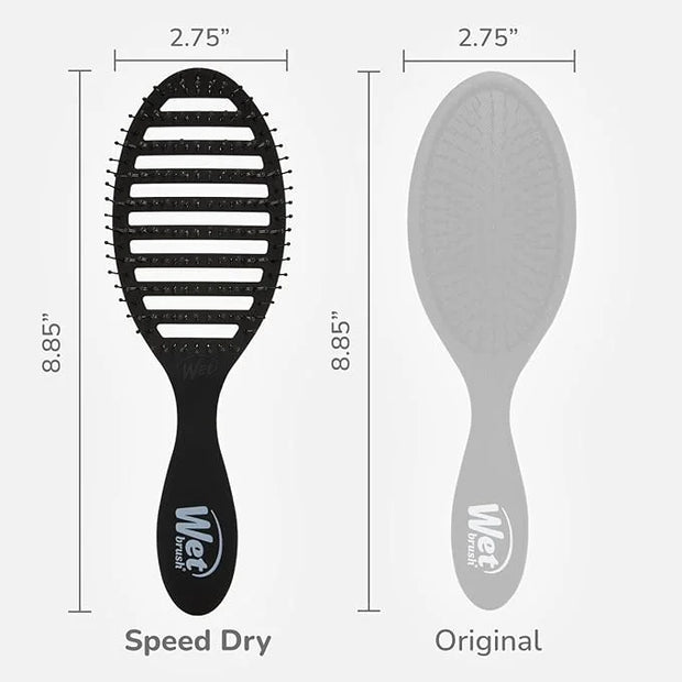 Wet Brush Speed Dry Hair Brush, Black Frost - Vented Design & Soft HeatFlex Bristles Are Blow Dry Safe - Ergonomic Handle ...