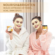 Vitamin C Face Mask with Kaolin Clay and Turmeric for Dark Spots, Dull Skin, Skincare Facial Mask for Controlling Oil and ...
