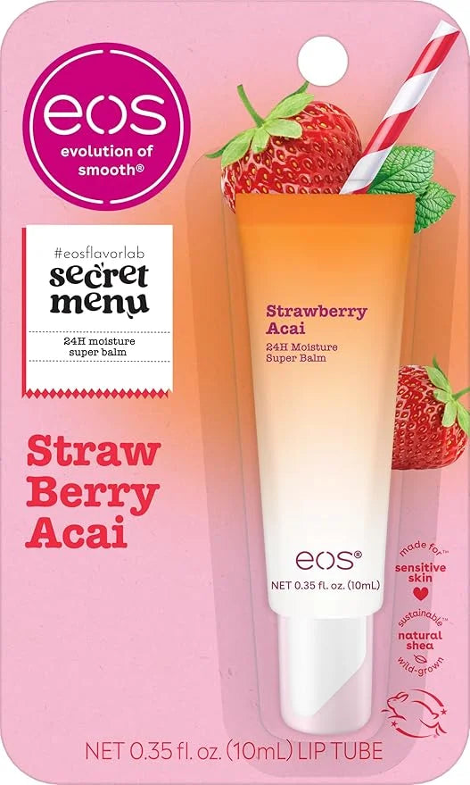 eos 24H Moisture Super Balm - Strawberry Acai, Lip mask, Moisturizing, Lip Treatment, Limited-Edition, 0.35 fl oz - Produc...