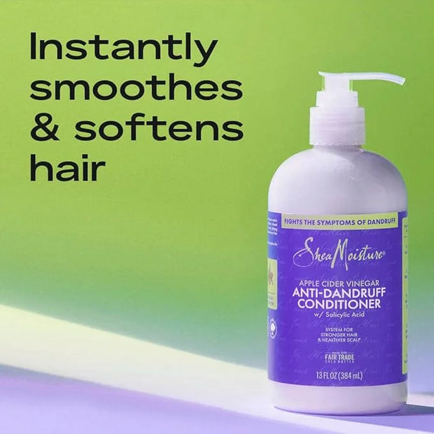 SheaMoisture Hair Care System Anti-Dandruff For Stronger Hair & Healthier Scalp Conditioner Formulated With Apple Cider Vi...