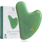 Beauty by Earth Jade Gua Sha - Smoothes Fine Lines & Wrinkles, Face Sculpting Tool for Face Massage, Jaw Massager, Facial ...