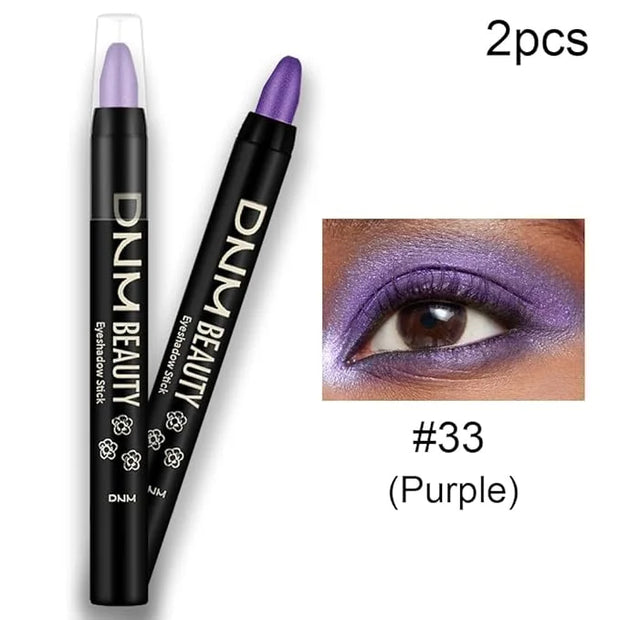 Kaely 2Pcs Cream Eyeshadow Sticks Set for Eyes Waterproof,Purple Shimmer Eye shadow Stick Pencil Pen Bulk sombras en crema...