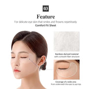 B-Glucan Deep Firming Eye Mask 60 Pieces (30pairs) - Mushroom Eye Patch, Soft Bamboo Sheet Mask, Skin Firming & Revitalizi...