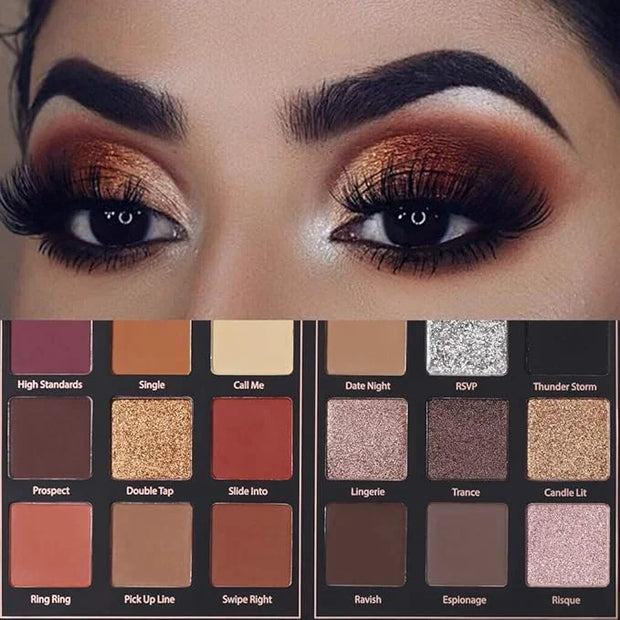 Prism Makeup Matte Eyeshadow Palette Pro 18 Colors Pigmented Shimmer Glitter Eye Shadow Palette, Long Lasting Waterproof S...