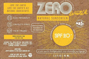 ZERO Waste 100% Plastic Free Natural Sunscreen Stick, SPF 20 Reef Safe and Kid Friendly, Water Resistant, Push Up Cardboar...