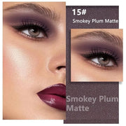Kaely Pressed Single Eyeshadow Makeup, Smokey Plum Matte Highly Pigmented Monochrome Eye Shadow Palette, Waterproof Neutra...