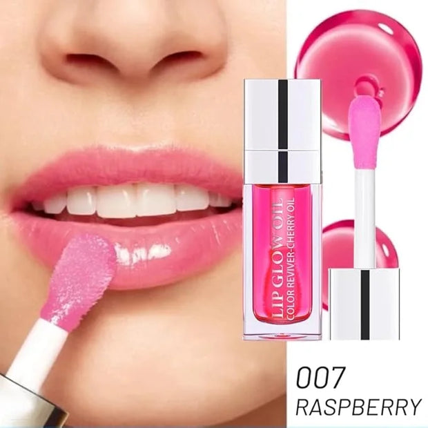 Hydrating Plumping Lip Oil Lip Gloss Lip Balm Lip Care Transparent Toot Lip Oil, Tinted Sheer Color Liquid Lip Oil Moistur...